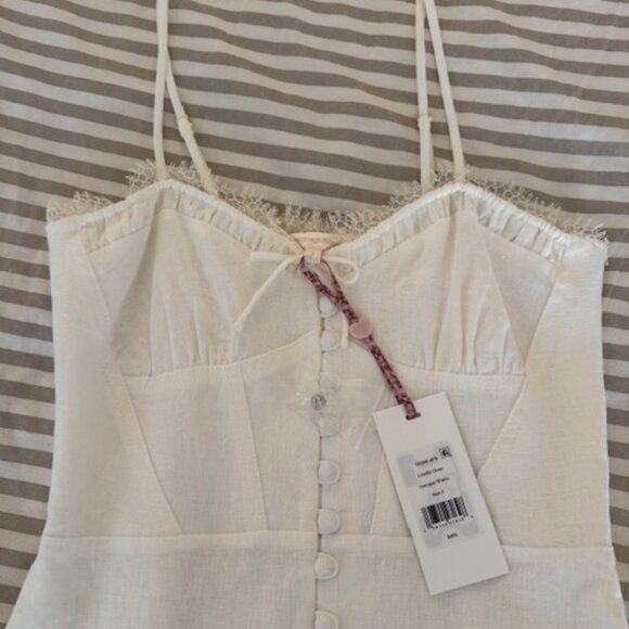 Loveshackfancy linella dress NWT White 2 $495.00 - Picture 1 of 8